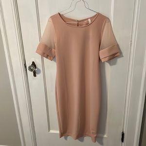 Pink Blush pink maternity dress